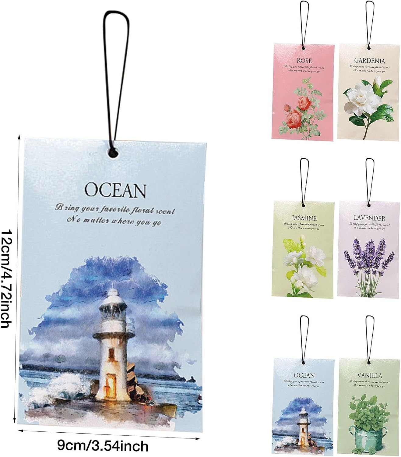 12 Pcs Flower Scented Sachets for Drawers Closets Air Freshener