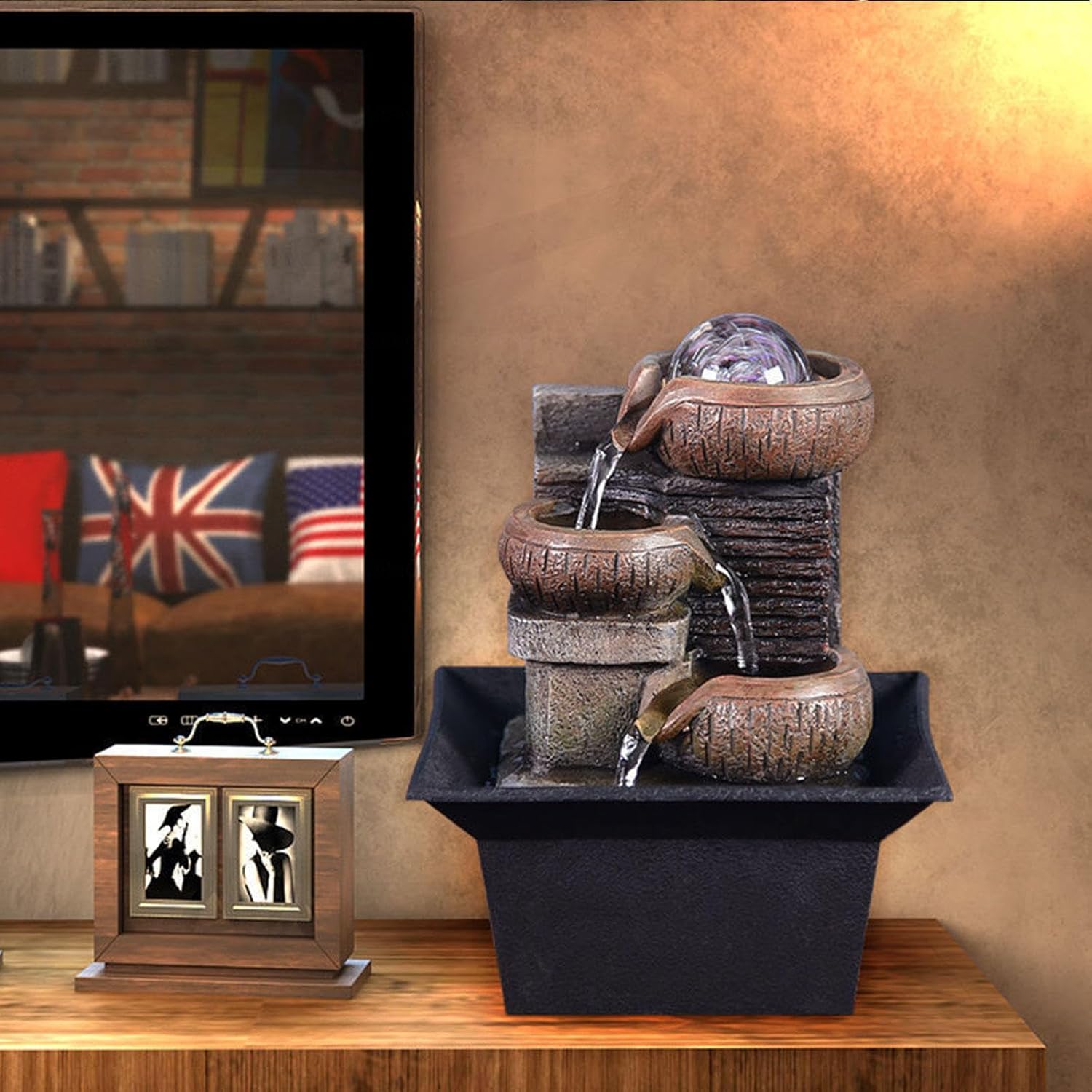 DECORN 3-Tier Relaxation Tabletop Fountain