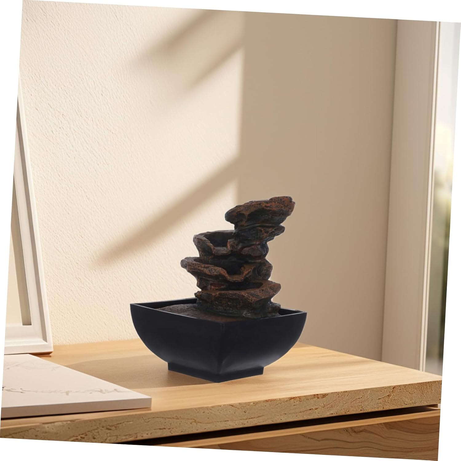 110v Decorative Tabletop Fountain for Office and Home Relaxation