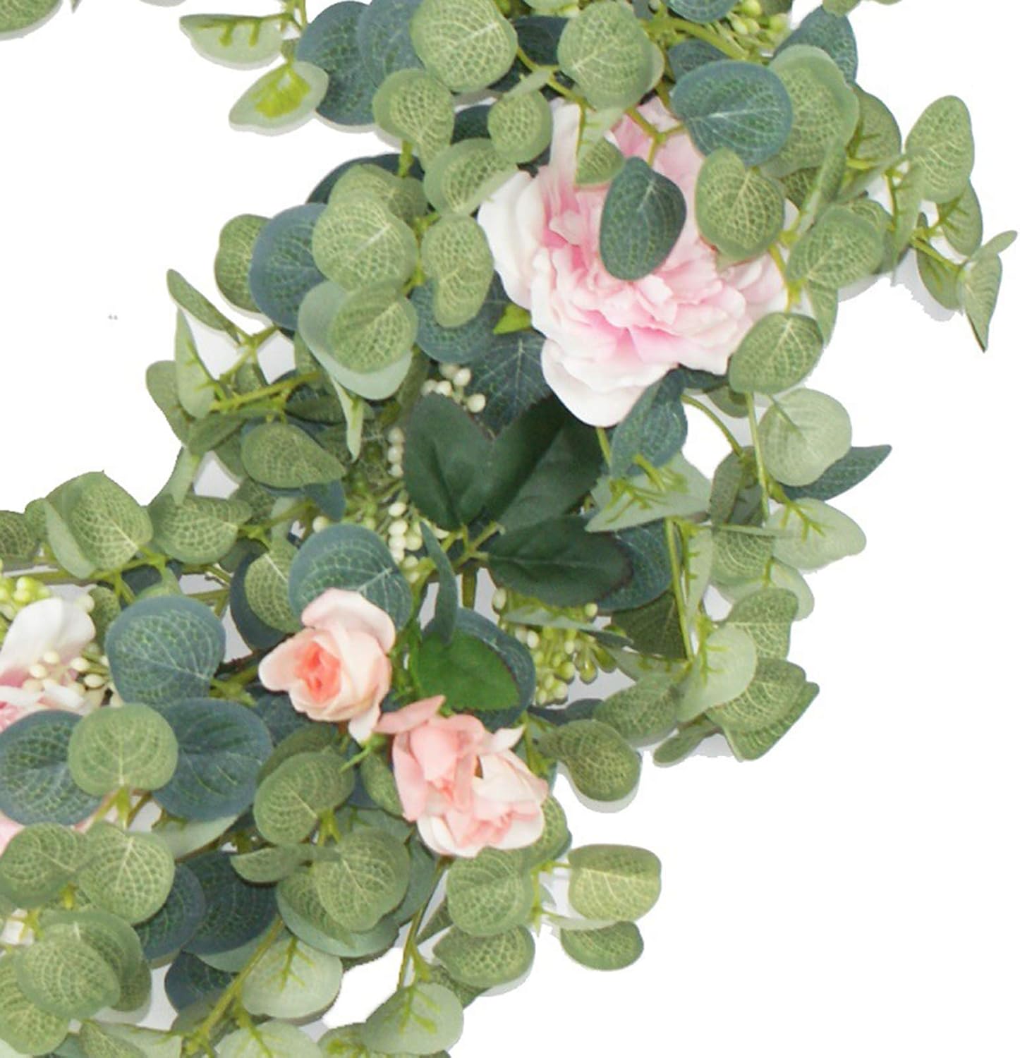 Artificial Rose and Eucalyptus Wreath Welcome Sign