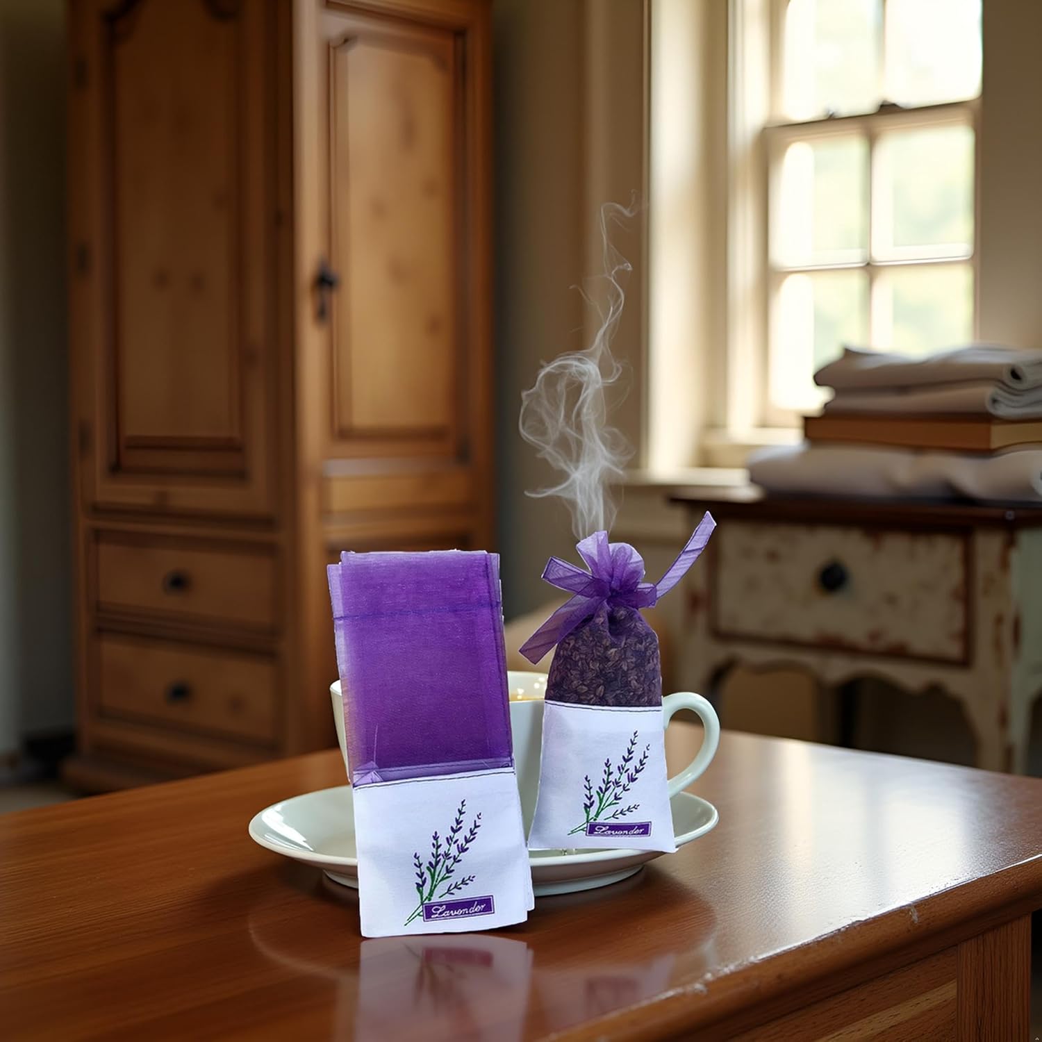 20Pcs Purple Lavender Sachets for Home Fragrance