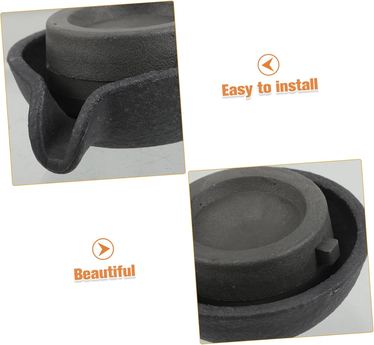 VICASKY Tabletop Fountain with Rotating Mill