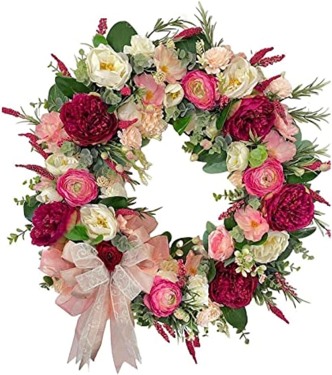 Romantic Flower Hanger Wreath Spring Decor