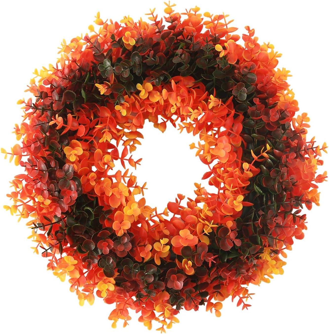 ROSELUO Colorful Plastic Wreath 16x16 Inches Front Door Decor