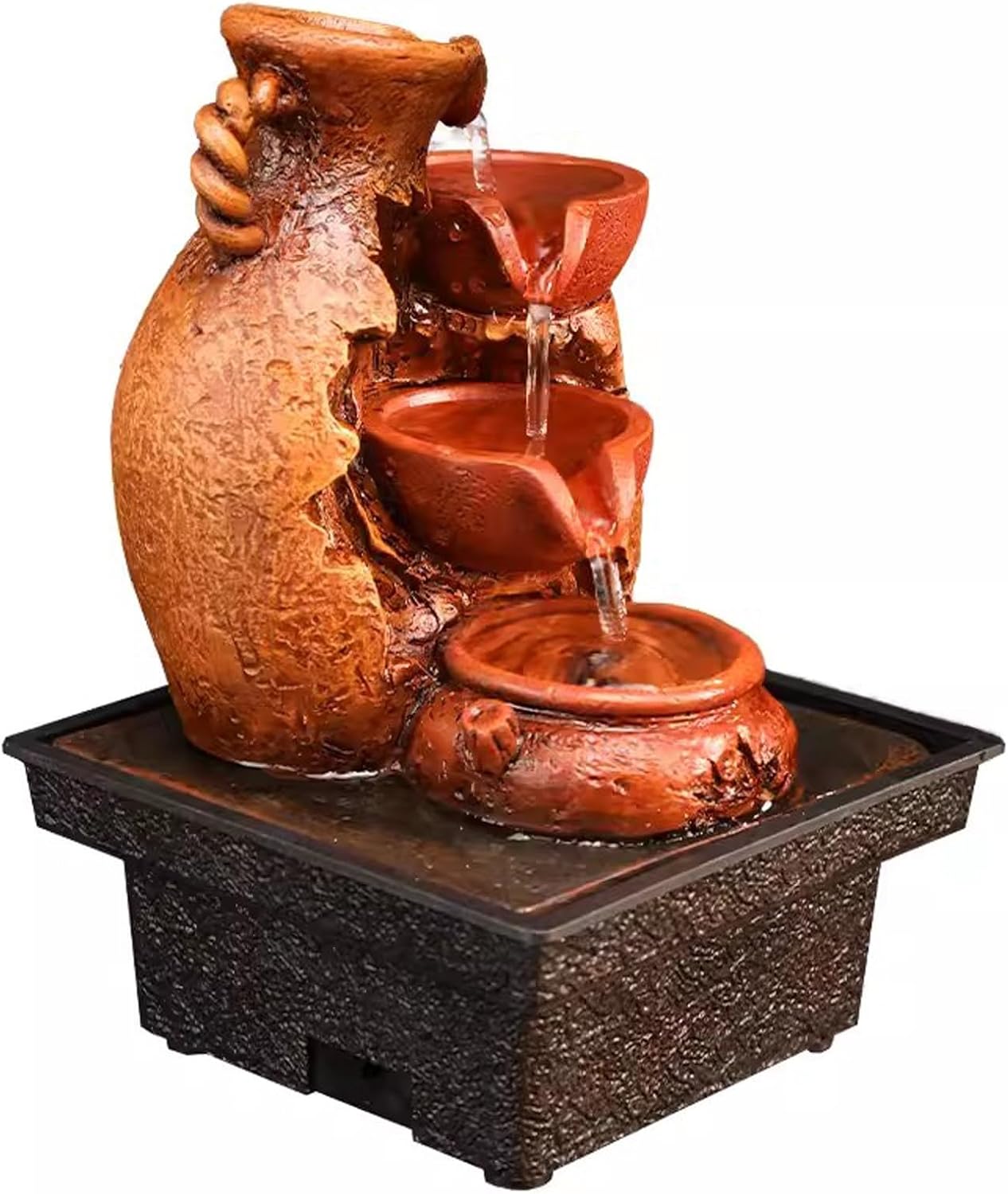 GRFIT Tabletop Fountain with Flowing Water Decoration