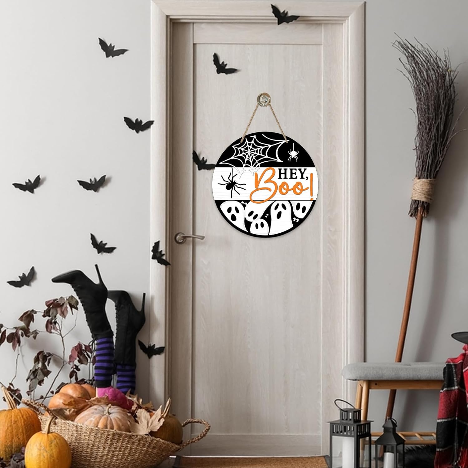 Deroro Halloween Ghost Door Sign Decor