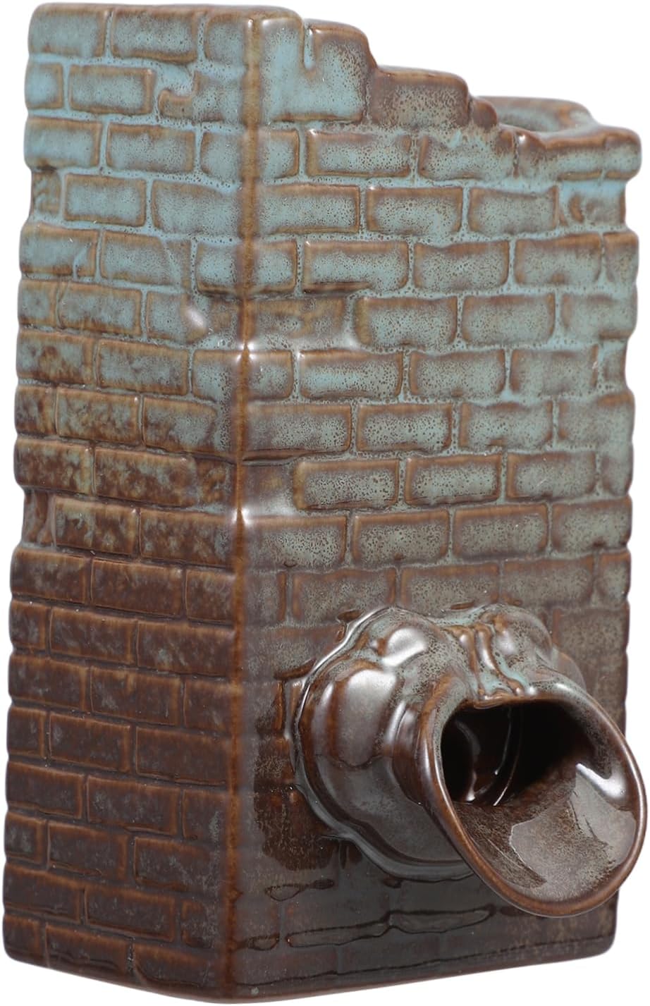 POPETPOP Rustic Water Fountain Ceramic Planter for Hydroponic and Fish Tank Decor