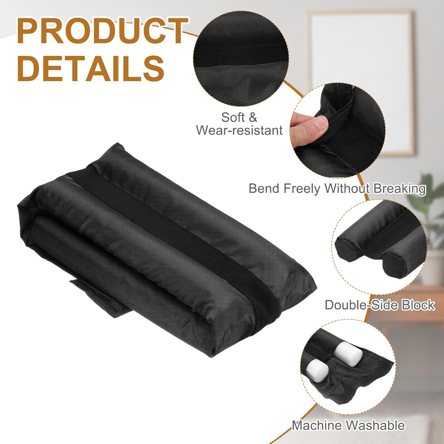 Uxcell Under Door Draft Stopper 2 Pcs Adjustable Door Blocker