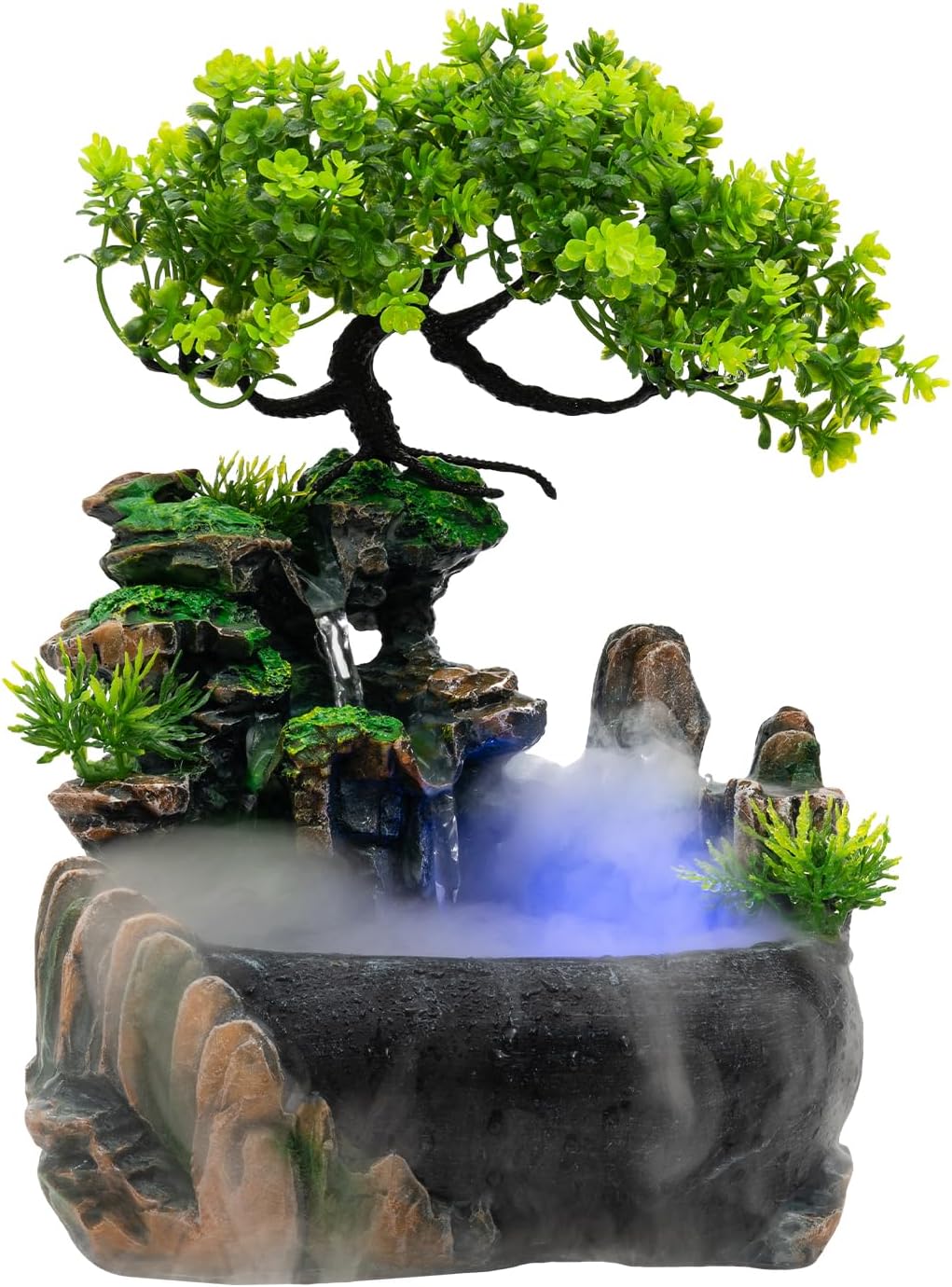 SHATUOA Desktop Fountain Waterfall with Automatic Pump