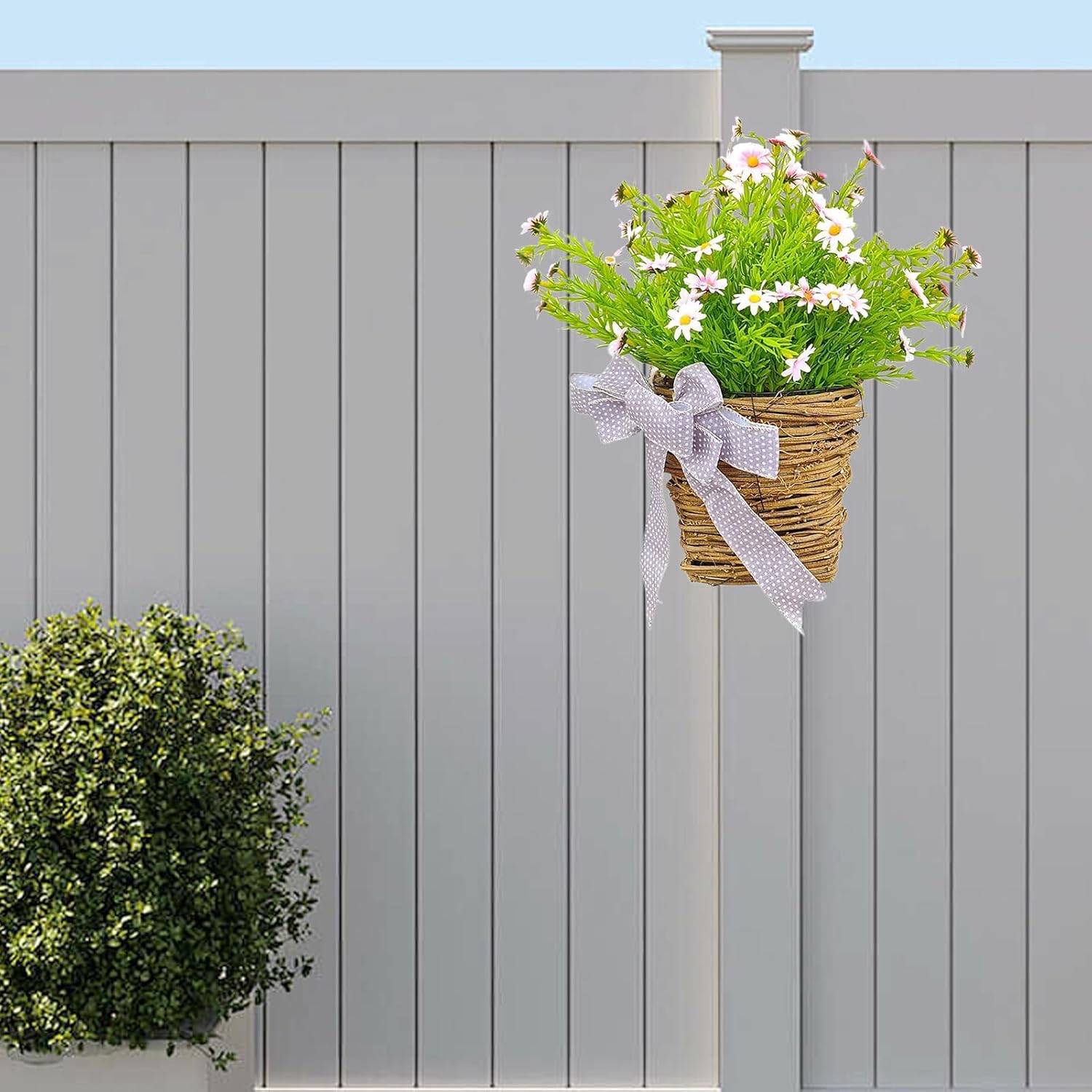 Artificial Flower Wreath Door Hanger Spring Decor