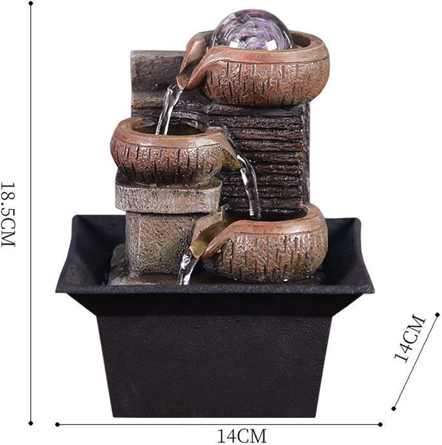 DECORN 3-Tier Relaxation Tabletop Fountain