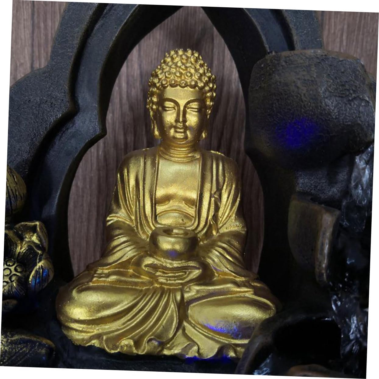 Buddha Statue Resin Tabletop Fountain with LED Light