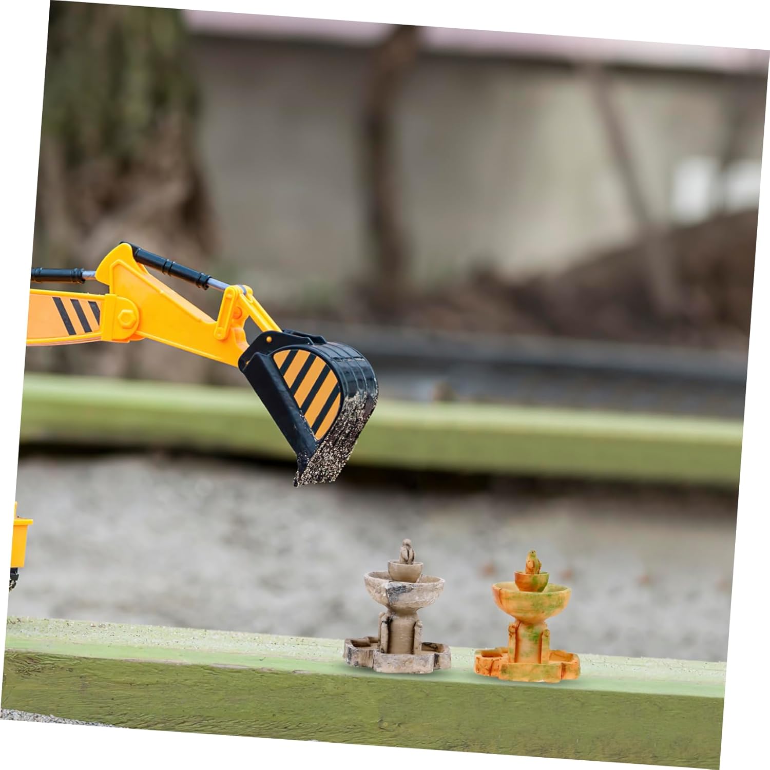 Hemoton 3Pcs Miniature Resin Tabletop Fountain Decoration