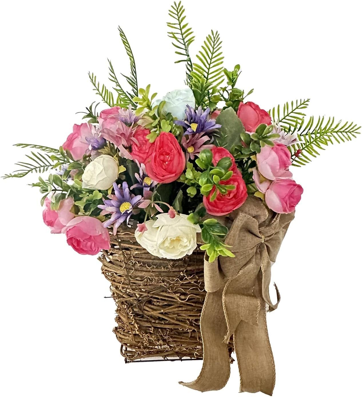 HELLORSO Peony Door Wreath Spring Summer Decor