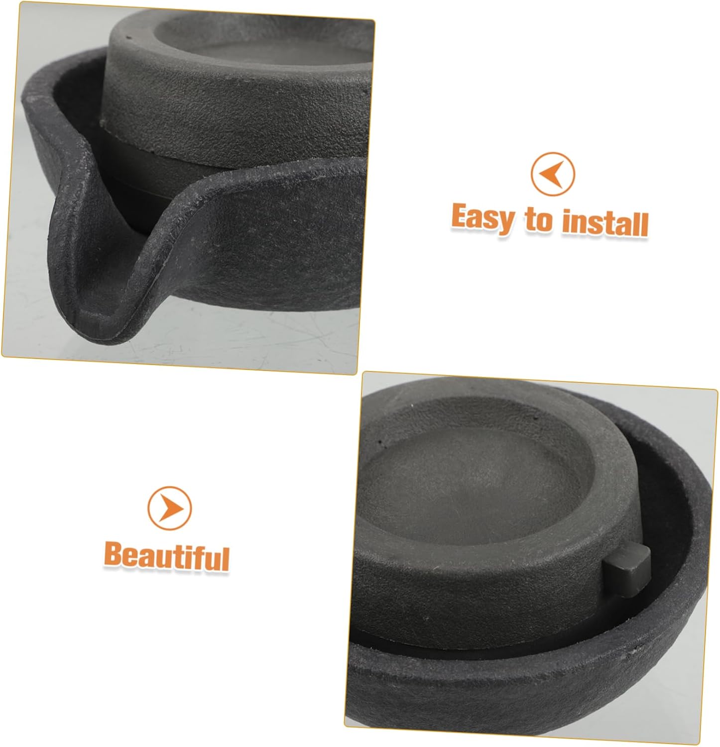 Tabletop Water Fountain with Rotating Millstone Spout for Indoor Decor