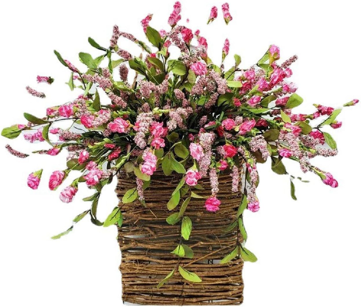 Cream Hydrangea Door Hanger Basket Wreath