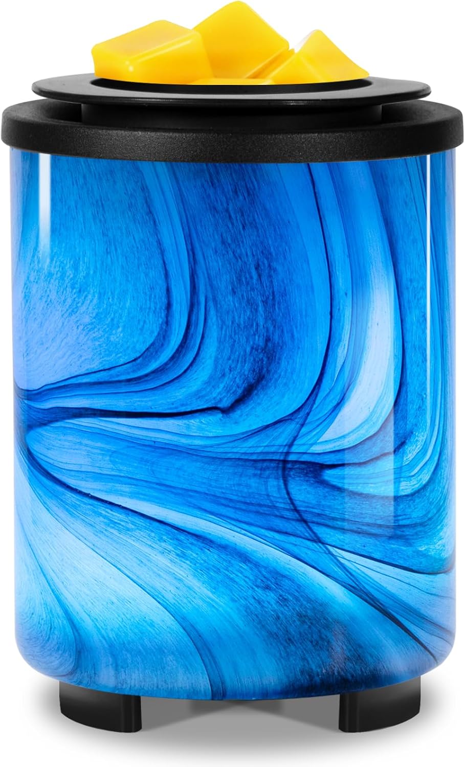 Electric Wax Melt Warmer with 7-Color LED Light and Art-Glass Design
