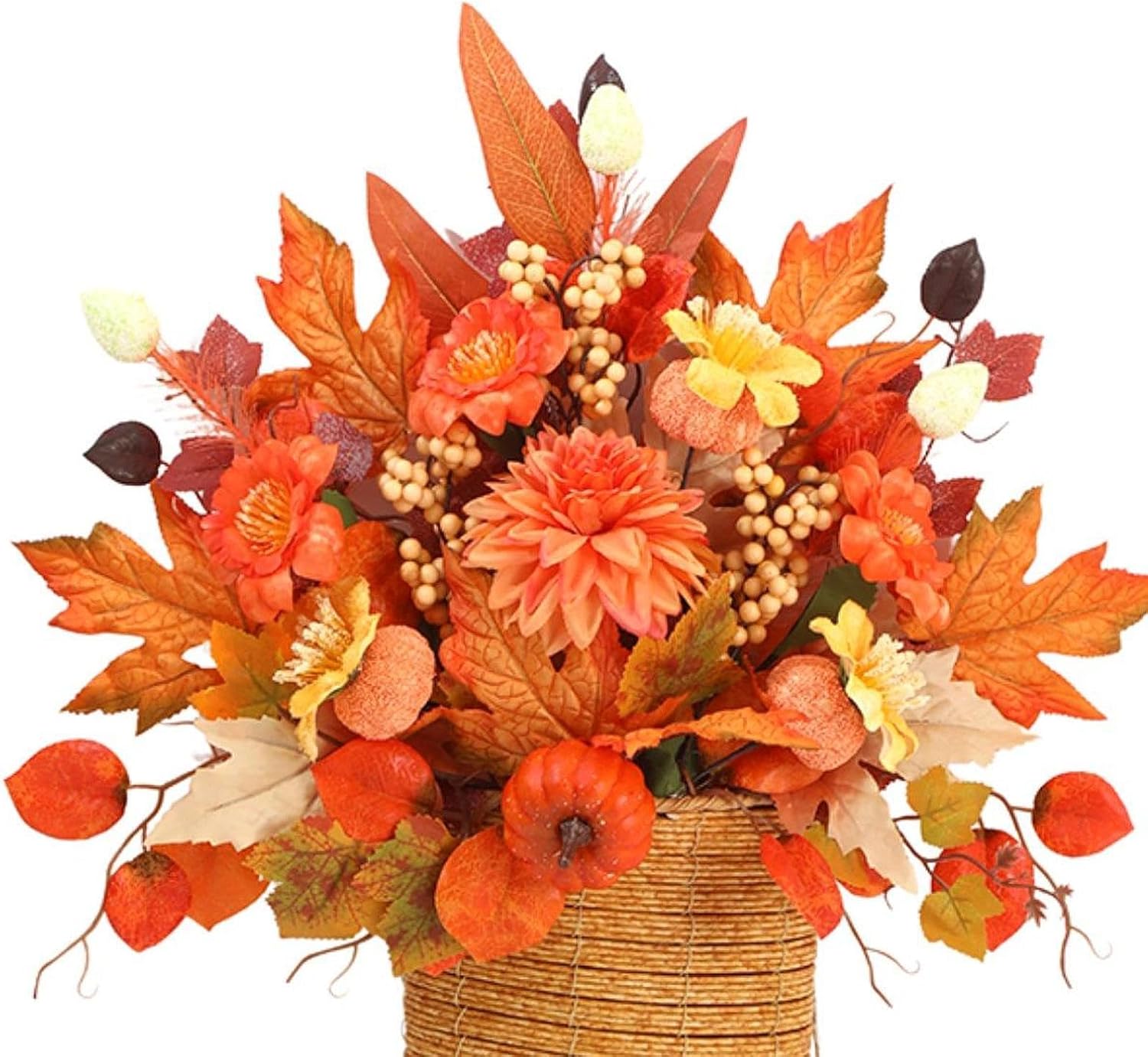 FytStycale Fall Wreath Door Hanger Basket Decoration