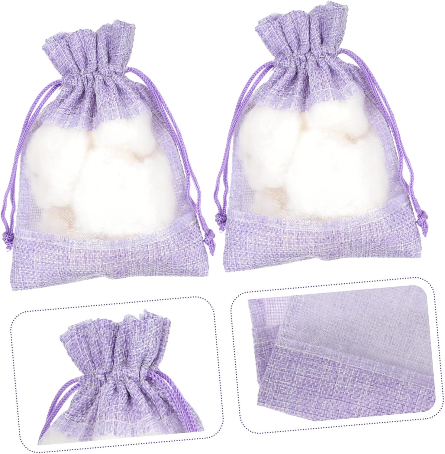 Cabilock 10Pcs Lavender Sachet Bags with Drawstring