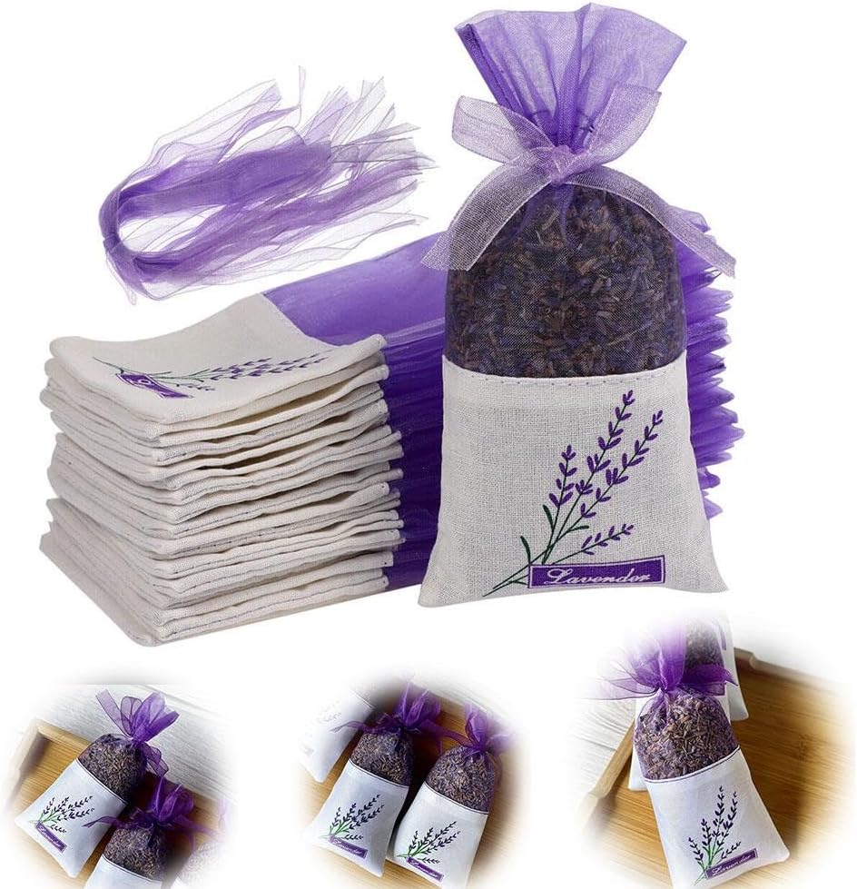 20 Pcs Lavender Sachet Bags for Home Freshener and Gifts