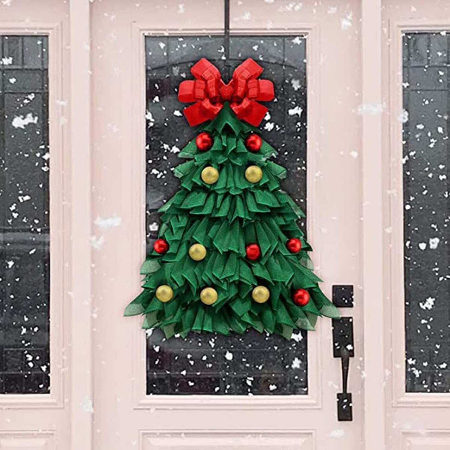 Handmade Christmas Tree Wreath for Front Door 1