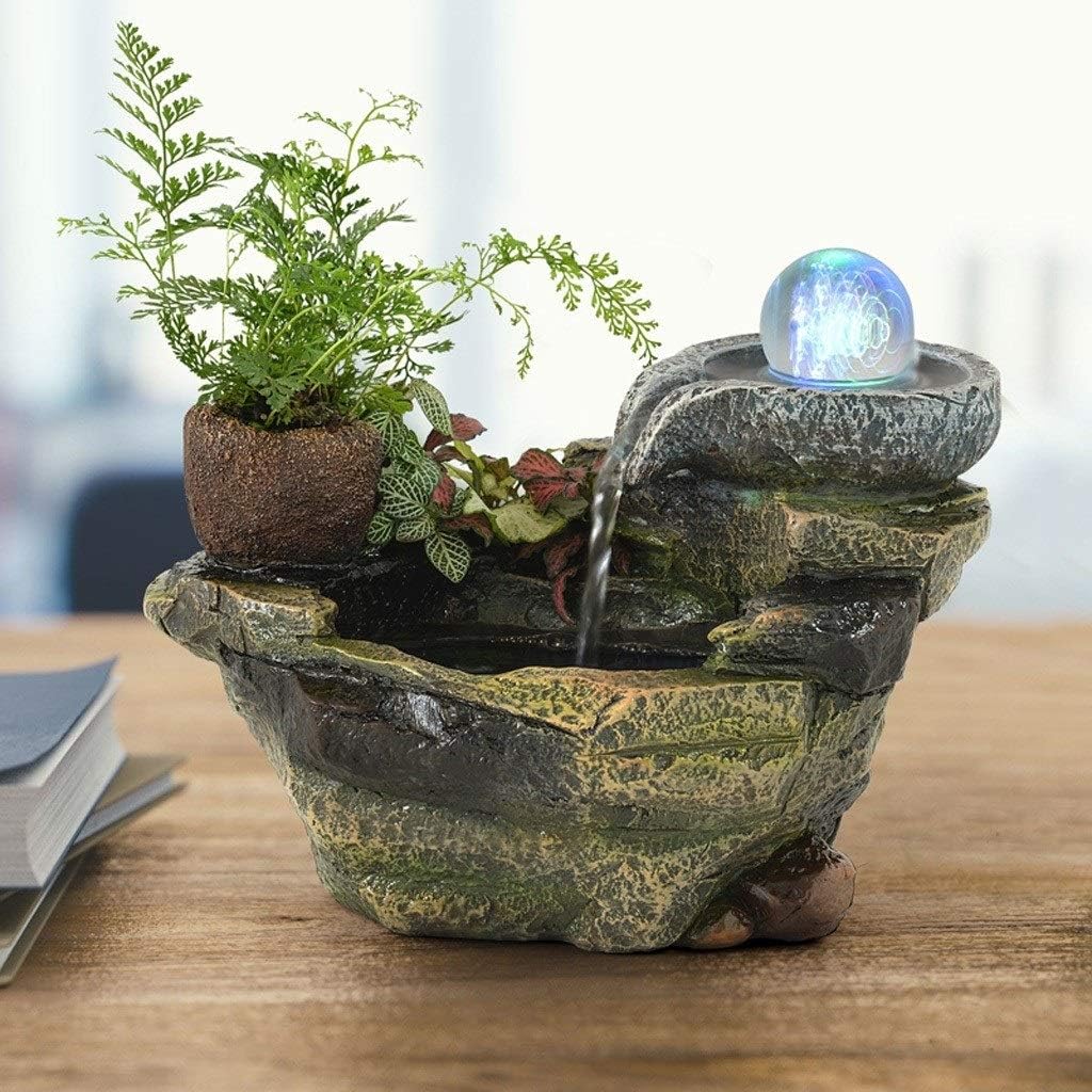 Stylish Tabletop Resin Fountain for Home or Office