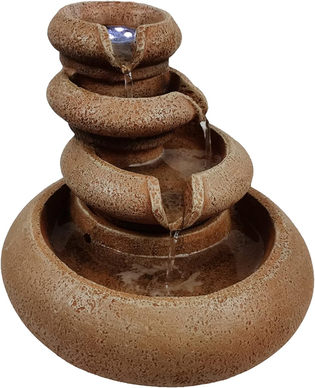 Indoor Three Tier Flowing Tabletop Fountain with LED Light