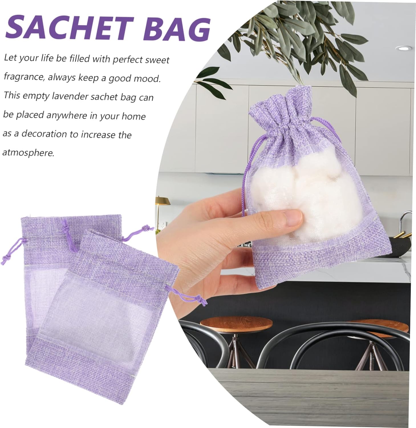 Cabilock 10Pcs Lavender Sachet Bags with Drawstring