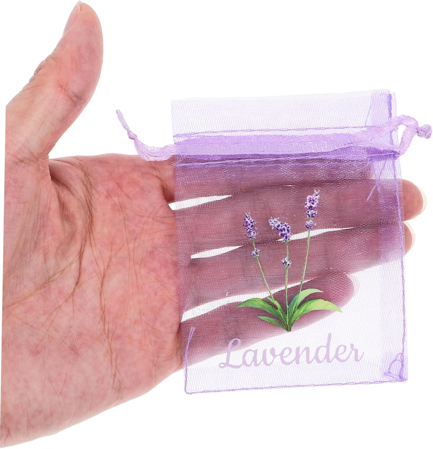 VICASKY 20Pcs Lavender Sachet Bags Breathable Mesh Drawstring Pouches for Organizing Herbs Clothes and Household Items