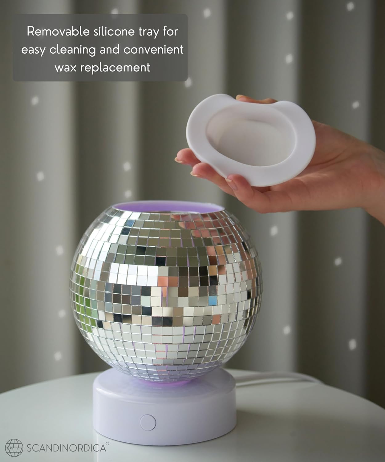Disco Ball Wax Warmer with Color Changing Light