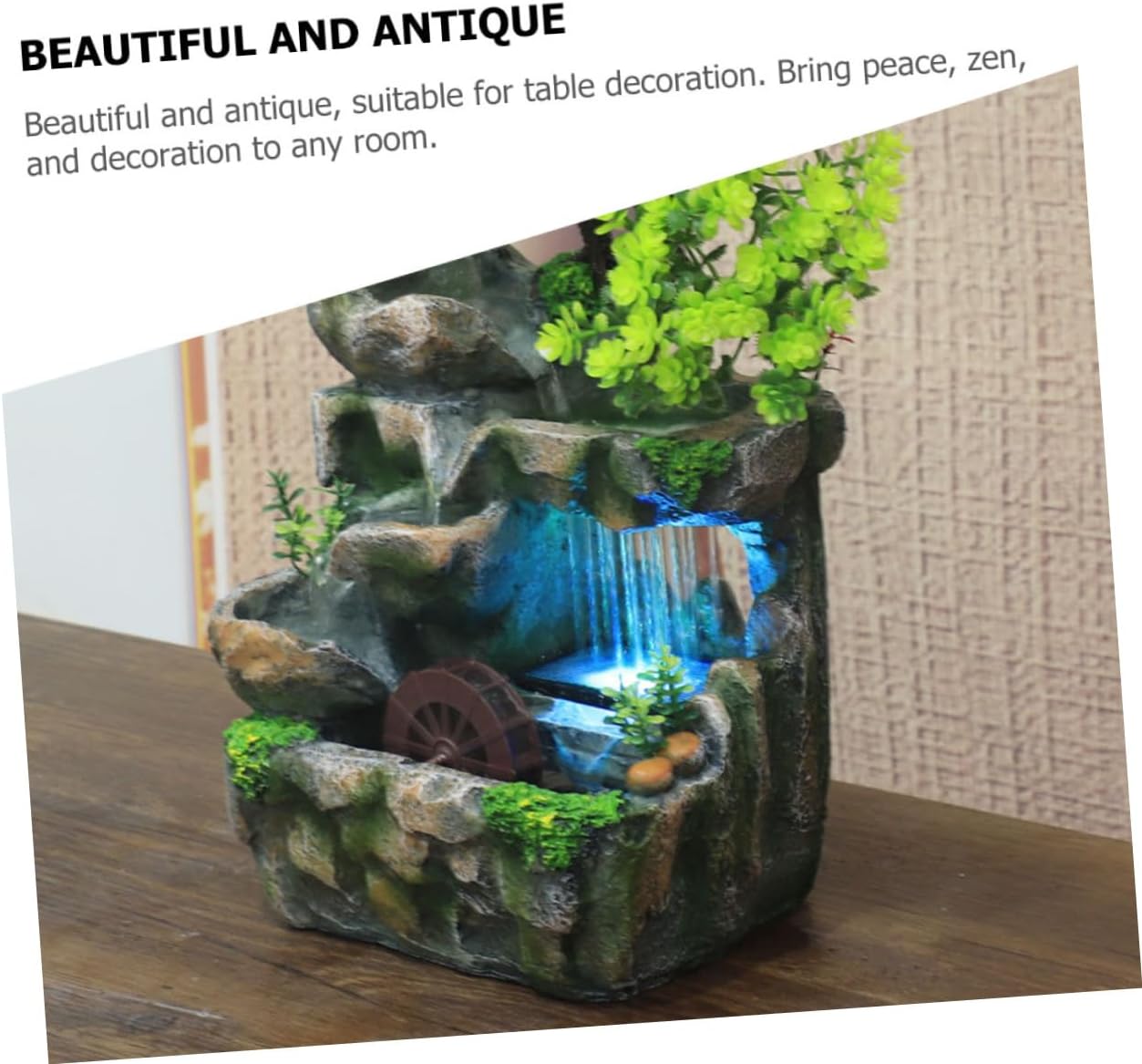 Elegant Tabletop Water Fountain for Home Office Decor