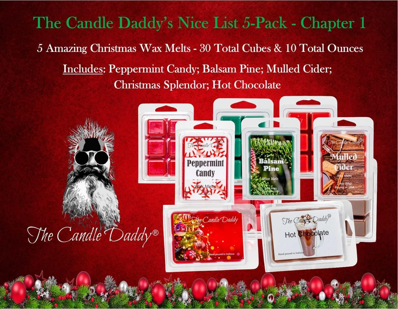 The Candle Daddy Christmas Nice List - 5 Pack Wax Melts