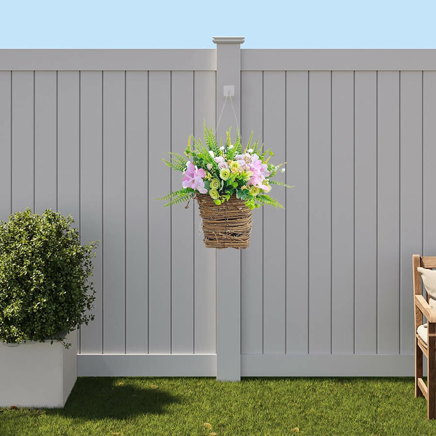 Daisy Wreath Spring Door Decor Basket Wreath