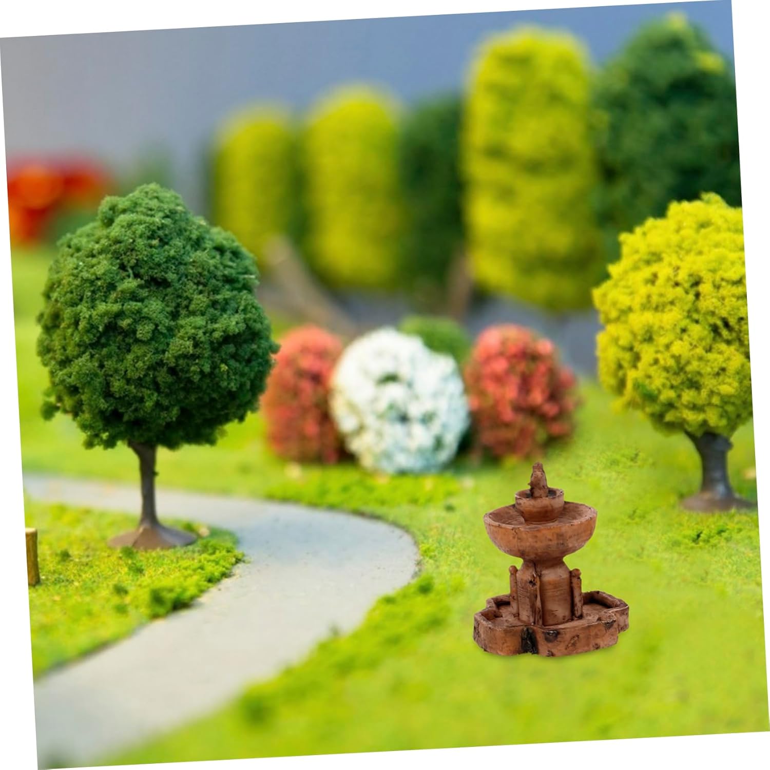 Hemoton 3Pcs Miniature Resin Tabletop Fountain Decoration