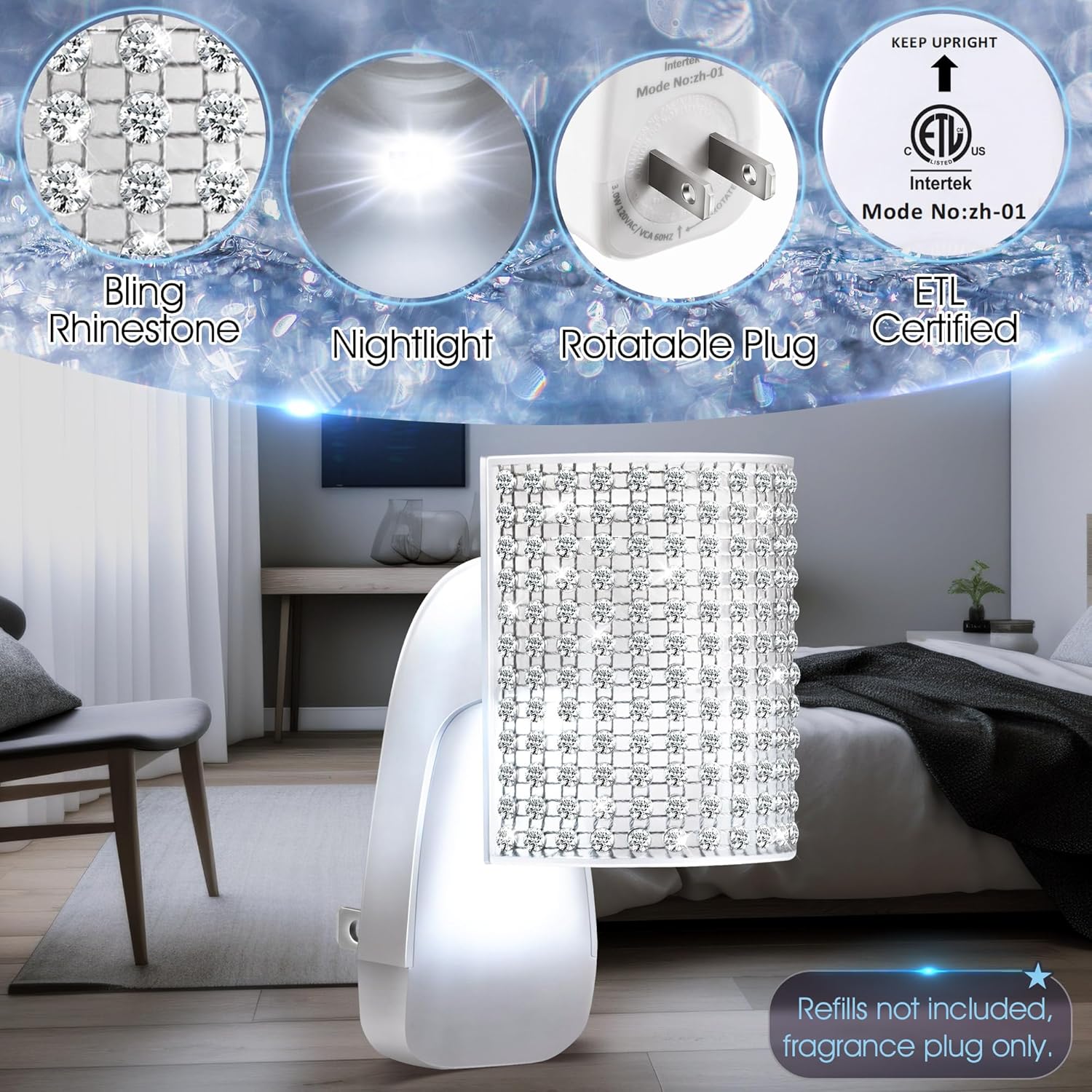 Hohean Wall Fragrance Plug In with Night Light 1