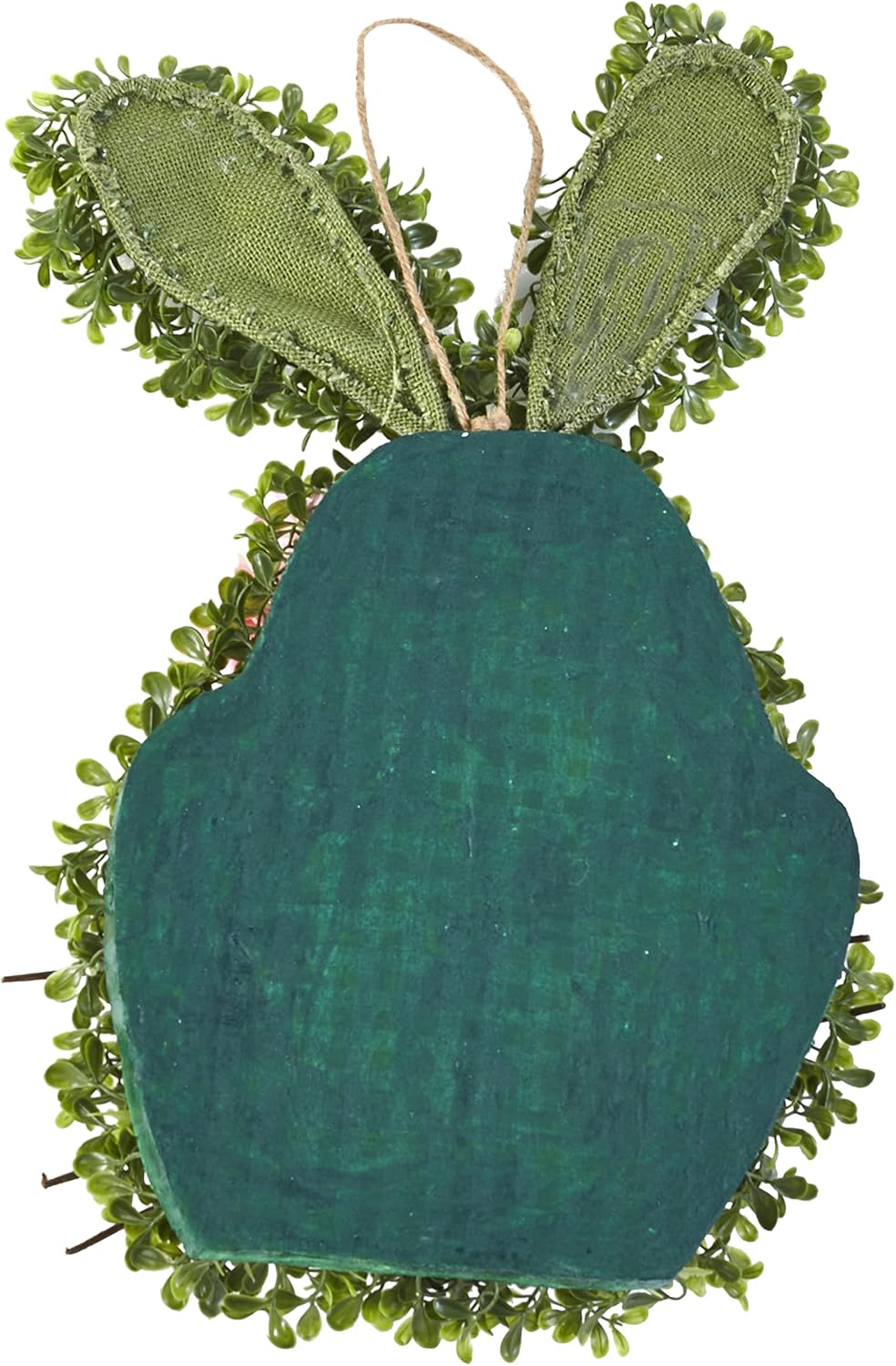 Faux Boxwood Bunny Door Wreath Hanger