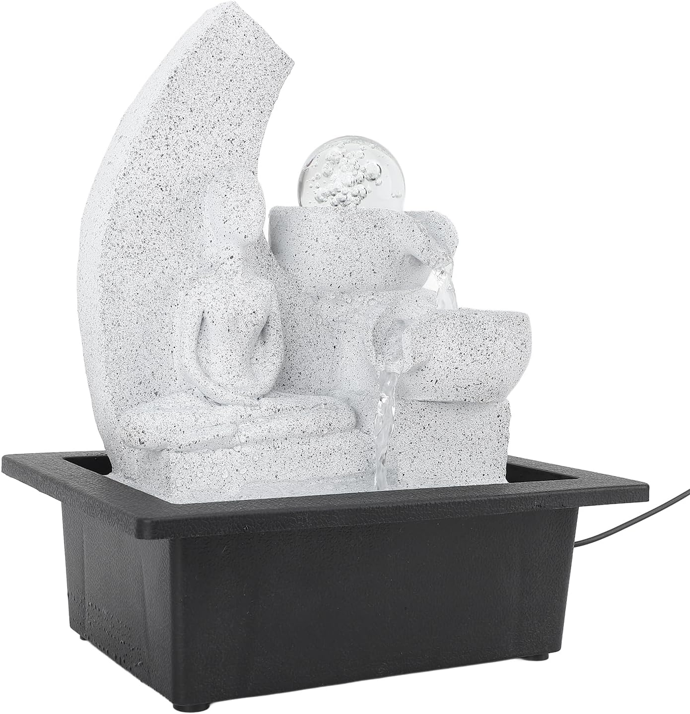 Tabletop Fountain with Multicolor LED Lights USB Powered