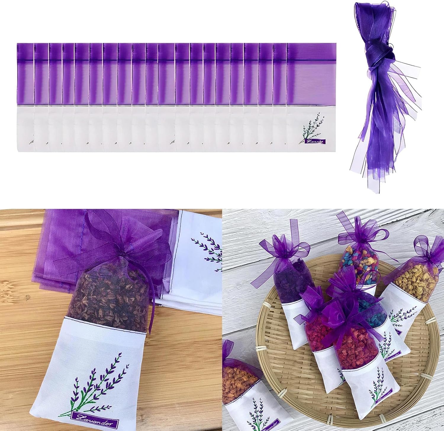Lavender Sachets Bags 20PCS for Home Freshener
