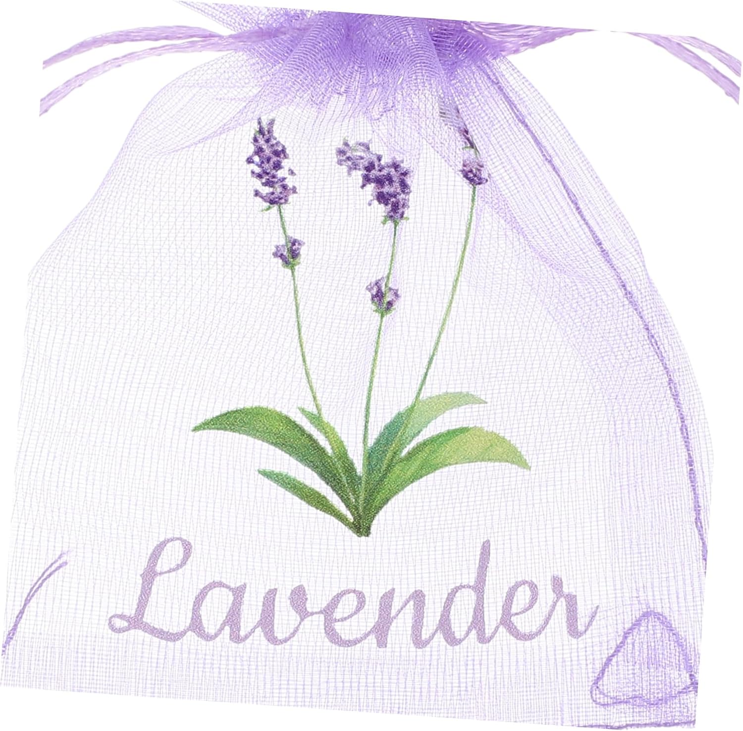 VICASKY 20Pcs Lavender Sachet Bags Breathable Mesh Drawstring Pouches for Organizing Herbs Clothes and Household Items