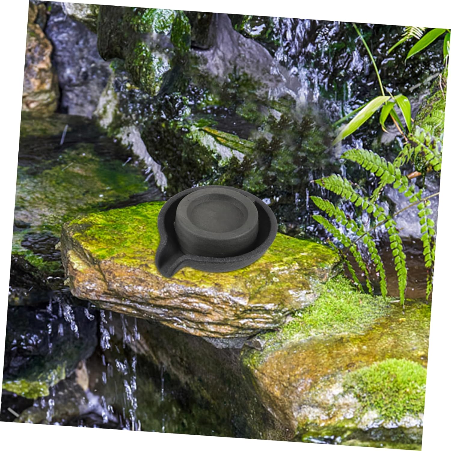 Tabletop Water Fountain with Rotating Millstone Spout for Indoor Decor