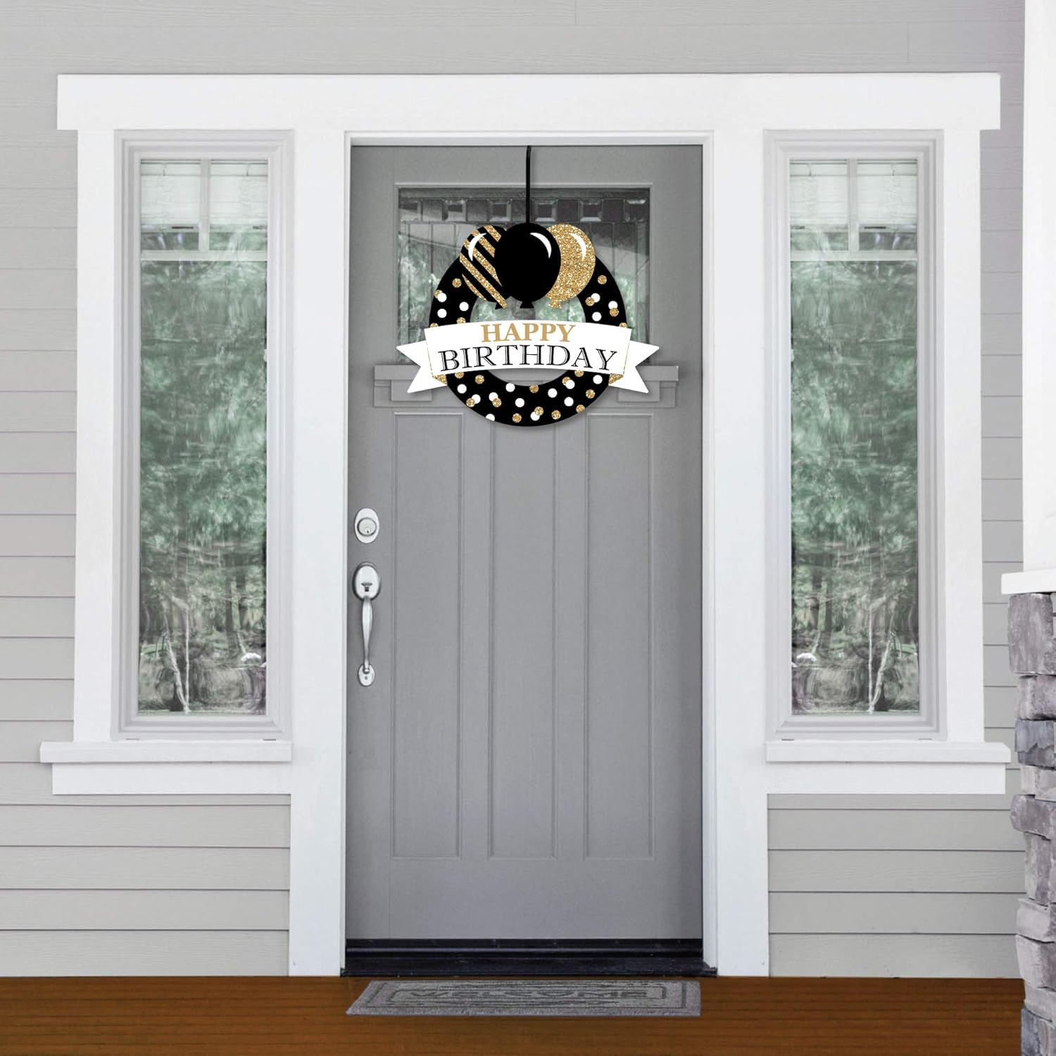 Big Dot of Happiness Adult Birthday Gold Wreath