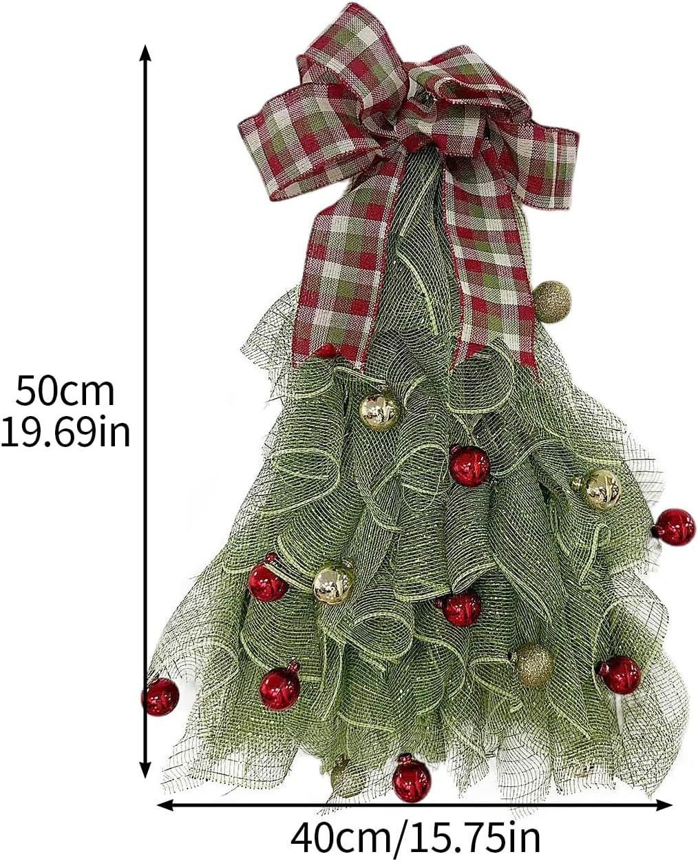 195 In Christmas Tree Wreath Front Door Decor