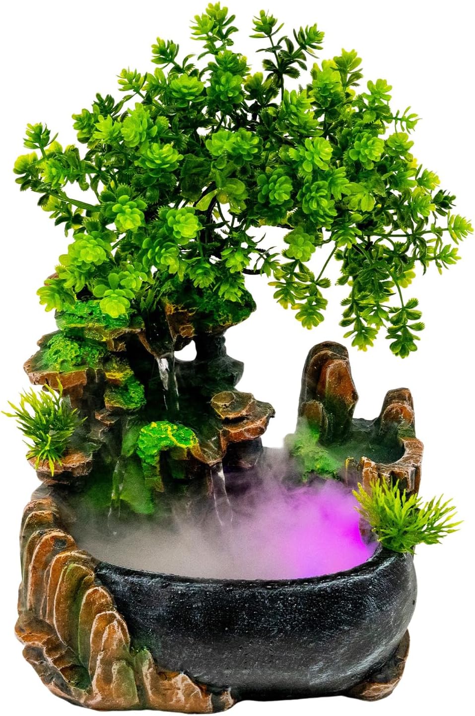 Indoor Tabletop Water Fountain with LED Light and OnOff Switch