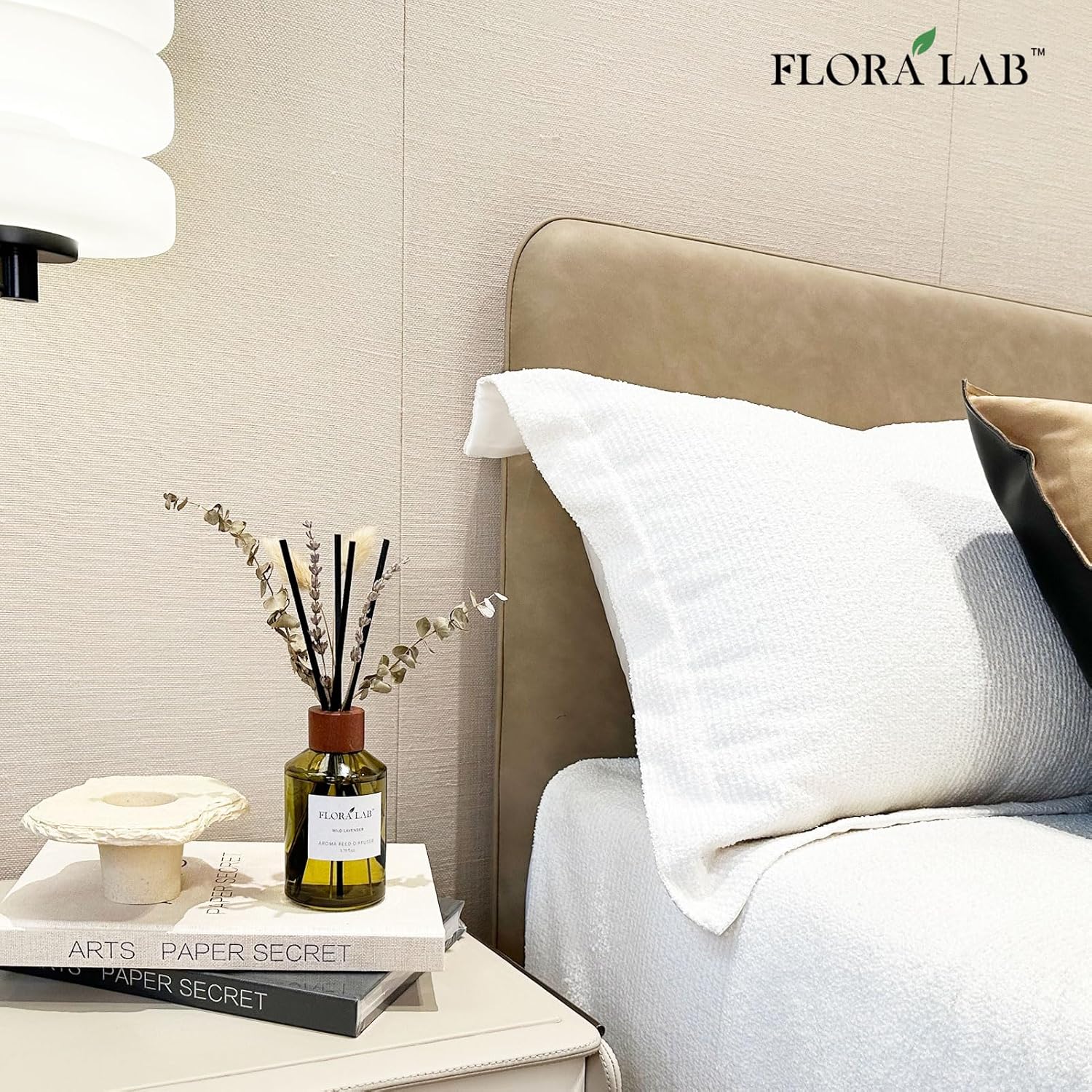 Flora Lab Reed Diffuser Set with Real Dried Flowers and Rattan Sticks