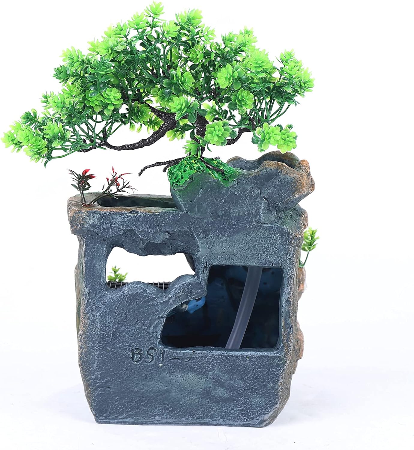 Indoor Rockery with LED Lights Tabletop Waterfall Fountain
