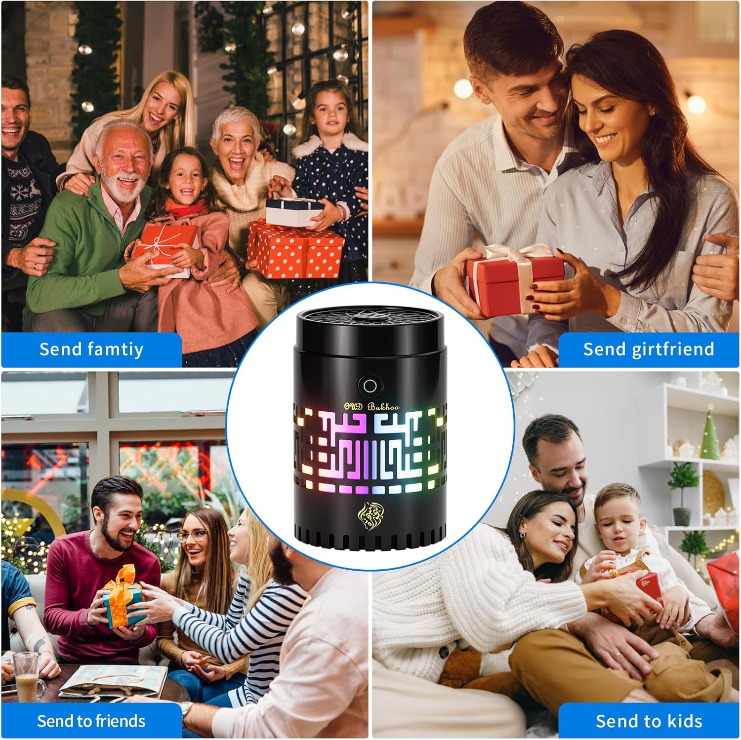 Portable Mini Incense Burner with Remote Control and USB Rechargeable