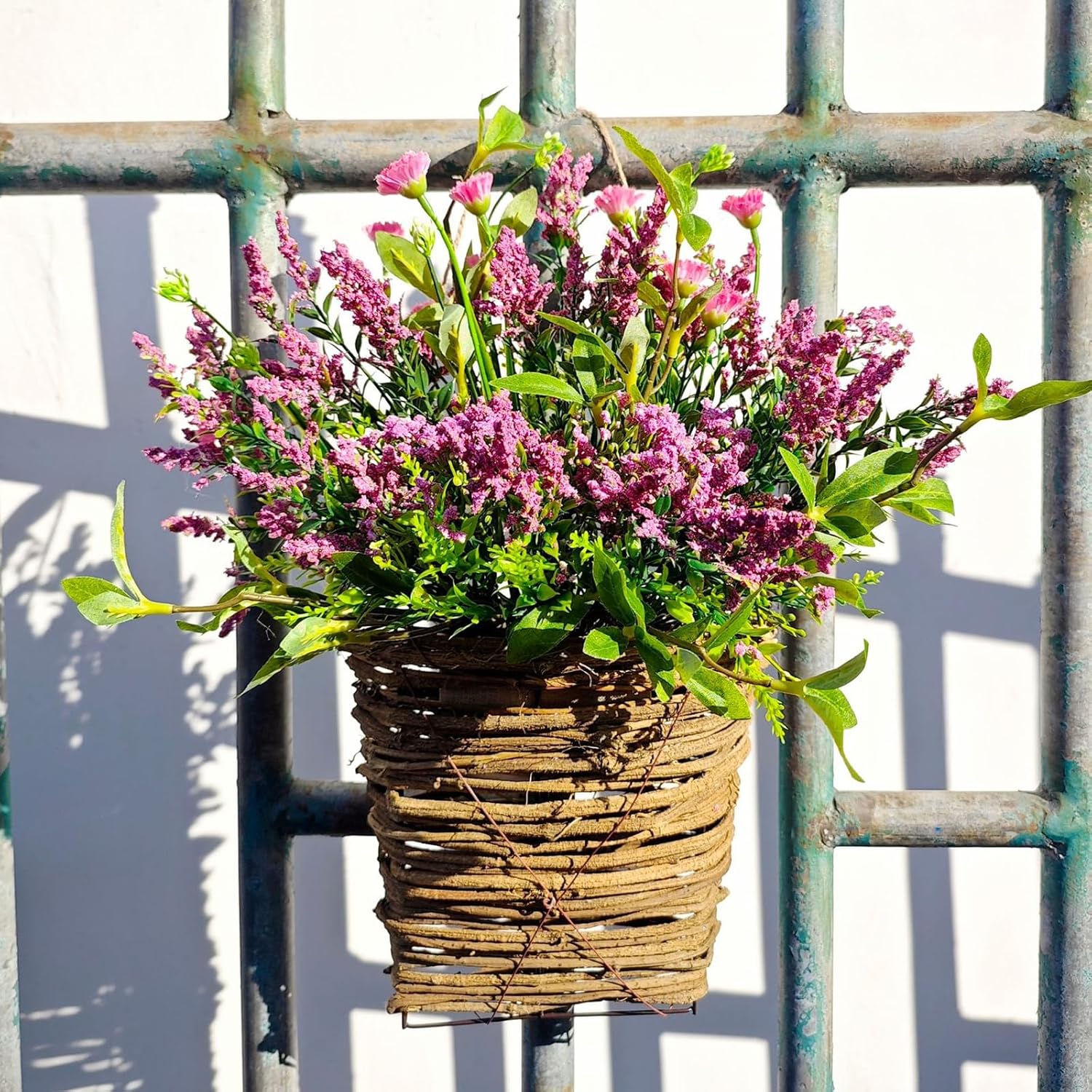 Flower Door Hanger Basket Wreath - Pink 1181 x 1535 Inch