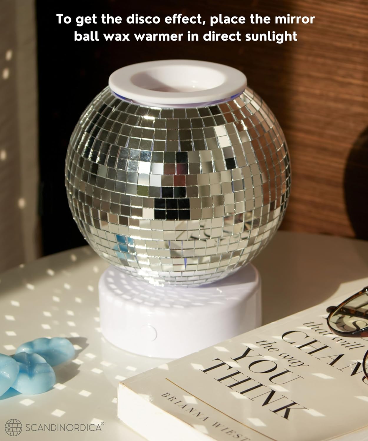 Disco Ball Wax Warmer with Color Changing Light