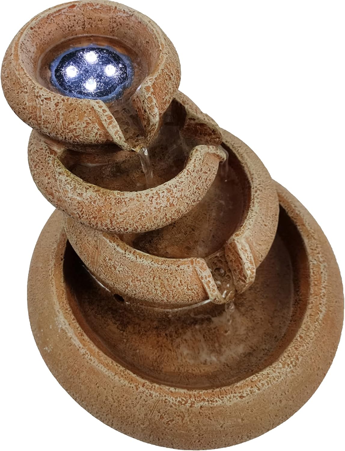 Indoor Three Tier Flowing Tabletop Fountain with LED Light