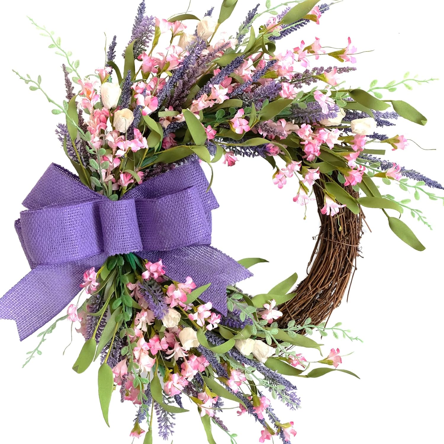 Idyllic 18 Inch Summer Wreath Front Door Decor